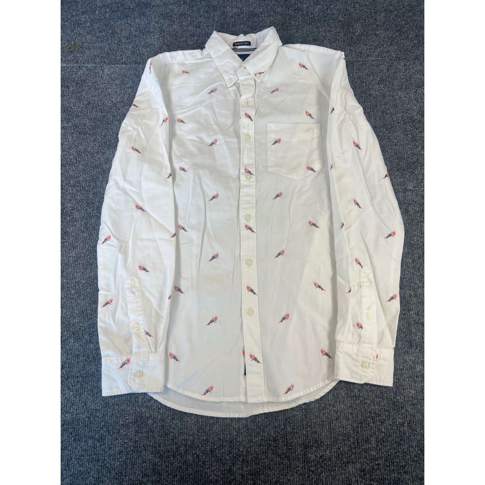 American Eagle Seriously Soft Parrot Print Longline Button Down XS